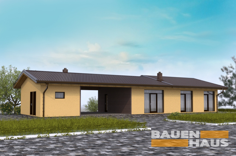 Г. ЧЕРКАССЫ. ПРОЕКТ ОДНОЭТАЖНОГО ДОМА АРТУР-124 : ПОСТРОЕННЫЕ ДОМА : БАУЕН ХАУС