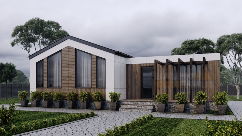 ПРОЕКТ МОДУЛЬНОГО ОФИСА : ПОСТРОЕННЫЕ ДОМА : БАУЕН ХАУС