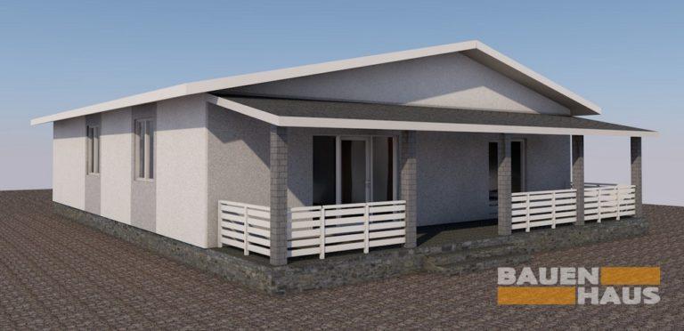 проект одноэтажного дома с террасой фото