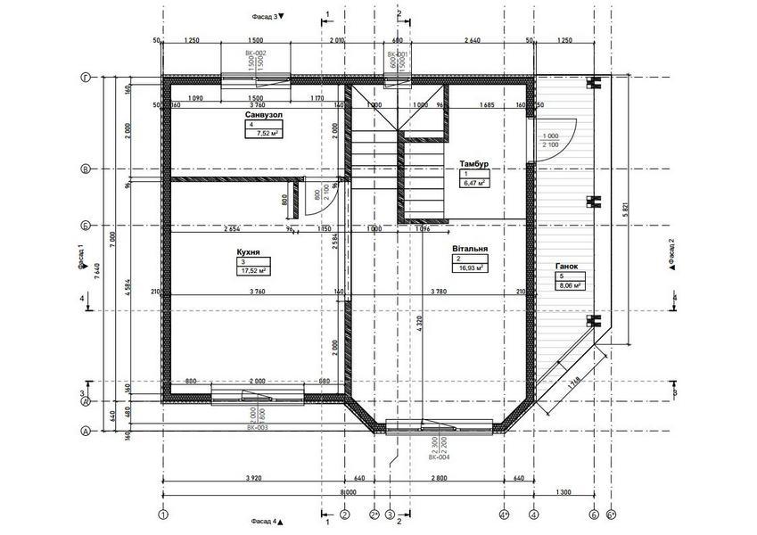 План первого этажа