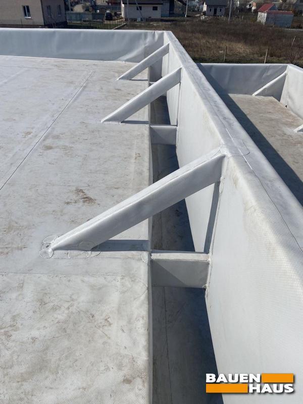 Покрытие крыши из СИП панелей EPDM мембраной