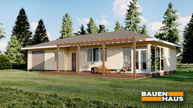 Проект одноэтажного дома с гаражом Fox House 168 Фото 1