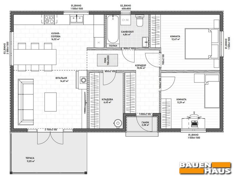 Проект дома из СИП панелей Озерное