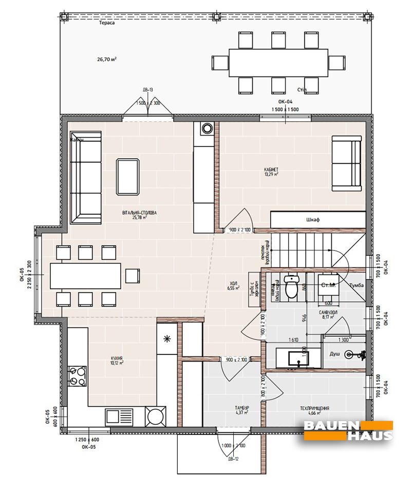 Проект Софора – 141 План этажа 1