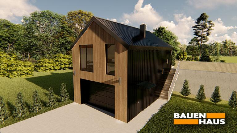 Будівництво другого поверху з СІП панелей для будинку в Проціві Візуалізація 3