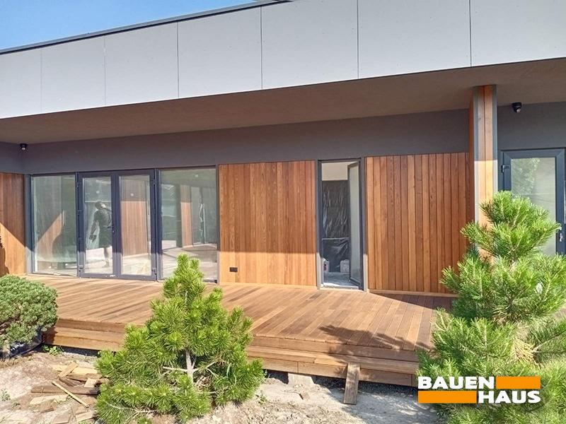 Фотоотчет законченной внешней отделки стильного СИП дома в Киеве Фото 2