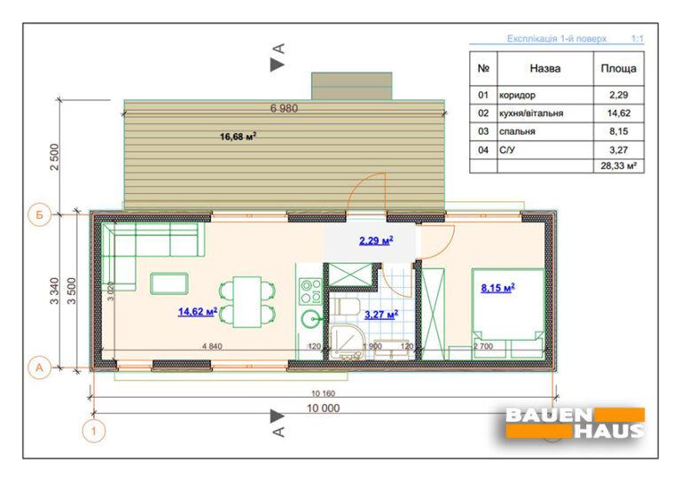 Проект Модуль I – 28 Планировка