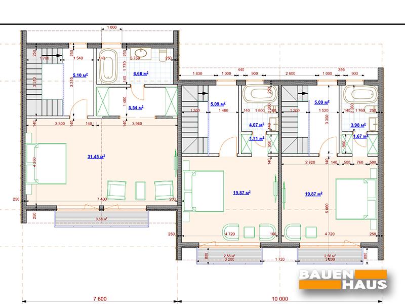 Проект АртСпейс Таунхаус – 231 м2 – План поверху 2