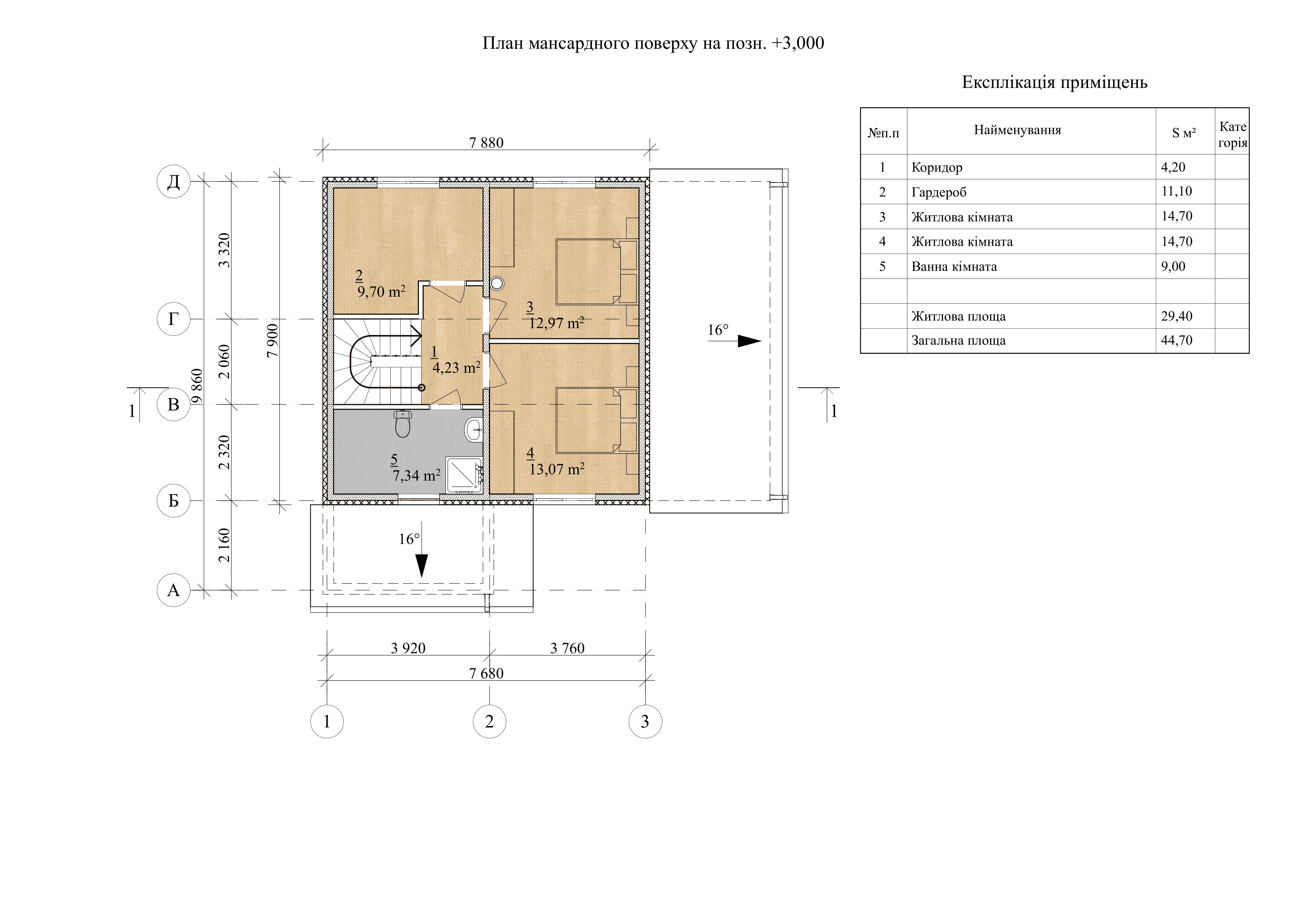 Проєкт Ялівець – 106 м2 План поверху 2