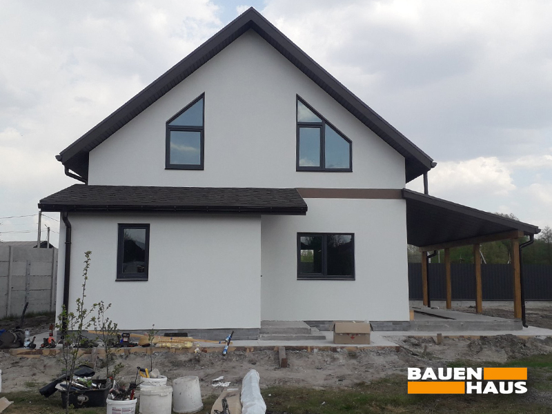 Завершили зовнішнє оздоблення мансардного СІП-будинку 106 м2 Фото 6