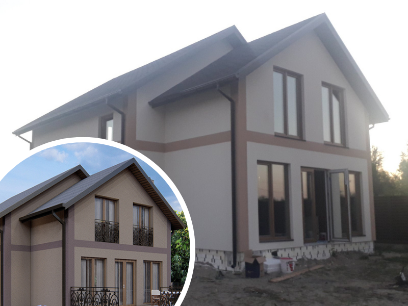 Мансардний СІП-будинок площею 134 м2 в Київській області Заставка