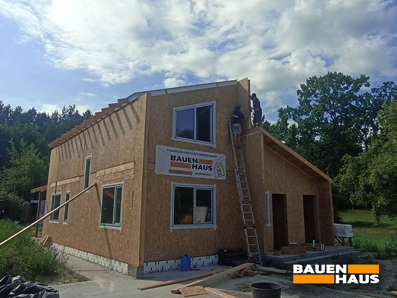 Завершили монтаж СІП-будинку 122 м2 в Київській області Фото 1