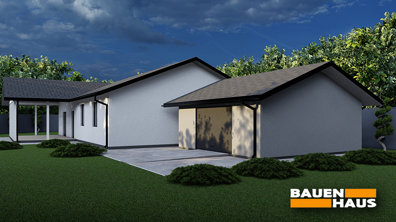 Побудували окремий гараж із СІП панелей у Київській області Візуалізація 2