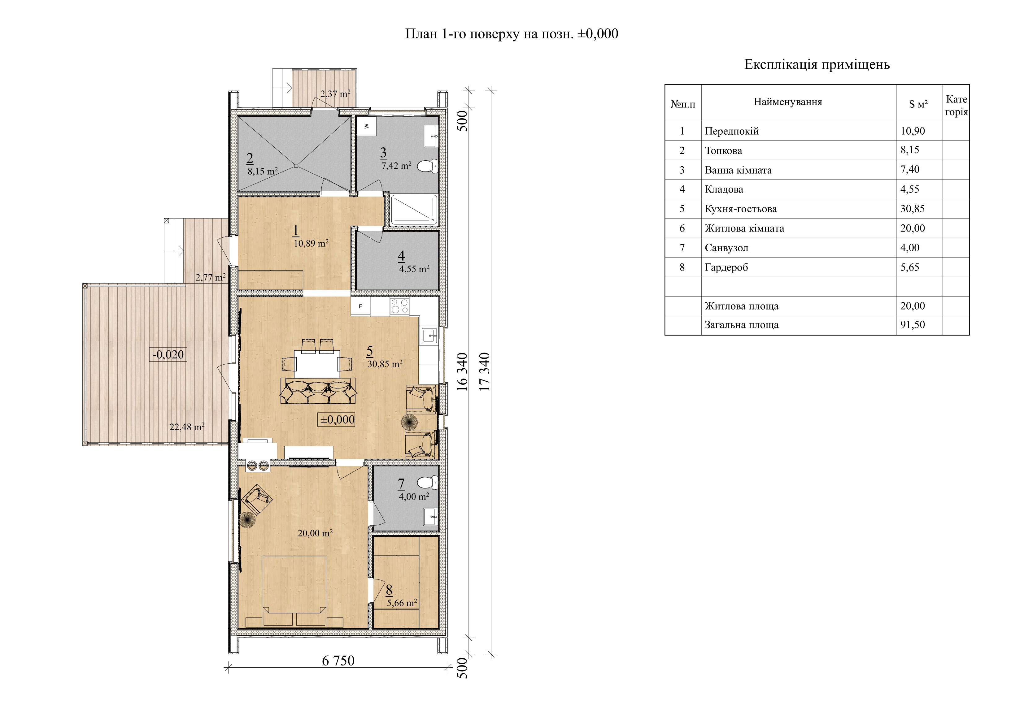 Проект Стеценка 91 м2 Планування